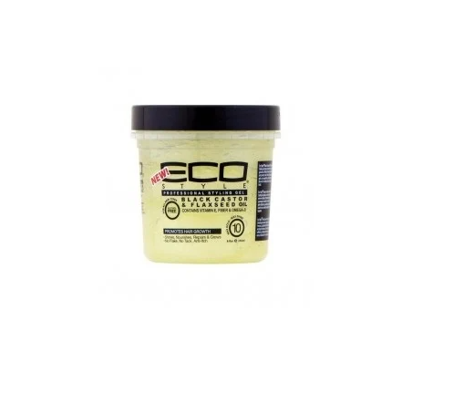 EcoStyler Styling Gel Black Castor & Flaxseed Oil 8oz