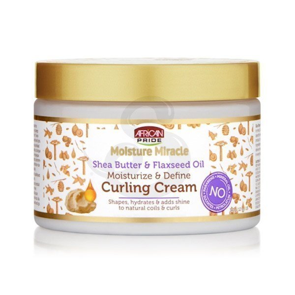 African Pride Moisture Miracle Shea Butter & Flaxseed Oil Curling Cream