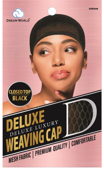 Dream World W-Weaving Cap Close Top Black #DRE098 (Sold in Dozen)