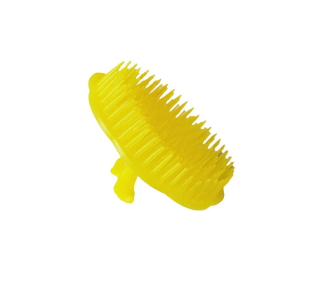 Plastic Round Hair Brush Color Yellow