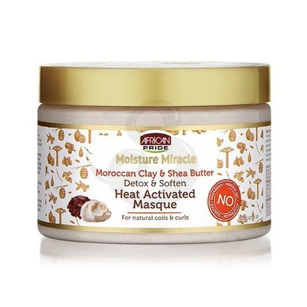 African Pride Moisture Miracle Moroccan Clay & Shea Butter Heat Masque