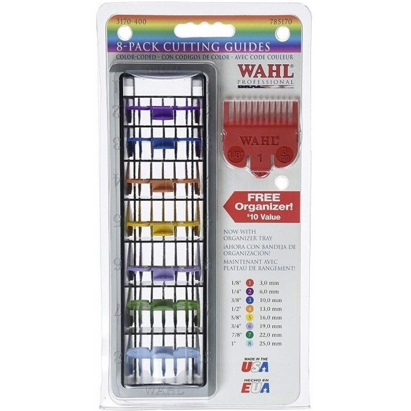 Wahl Colour Cutting Guides 8Pcs Pack (3-25mm) 03170-400