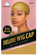 Dream World W-Wig Cap 2Pcs Natural #DRE097NA (Sold in Dozen)