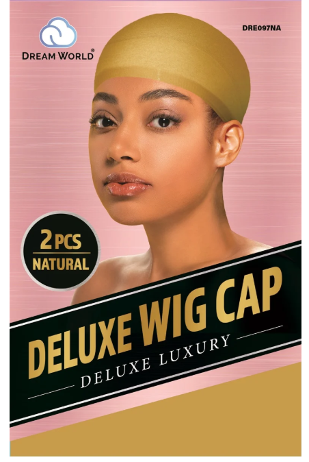 Dream World W-Wig Cap 2Pcs Natural #DRE097NA (Sold in Dozen)