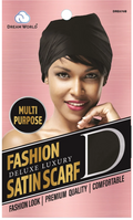 Dream World W-Scarf Satin Black #DRE070B (Sold in Dozen)