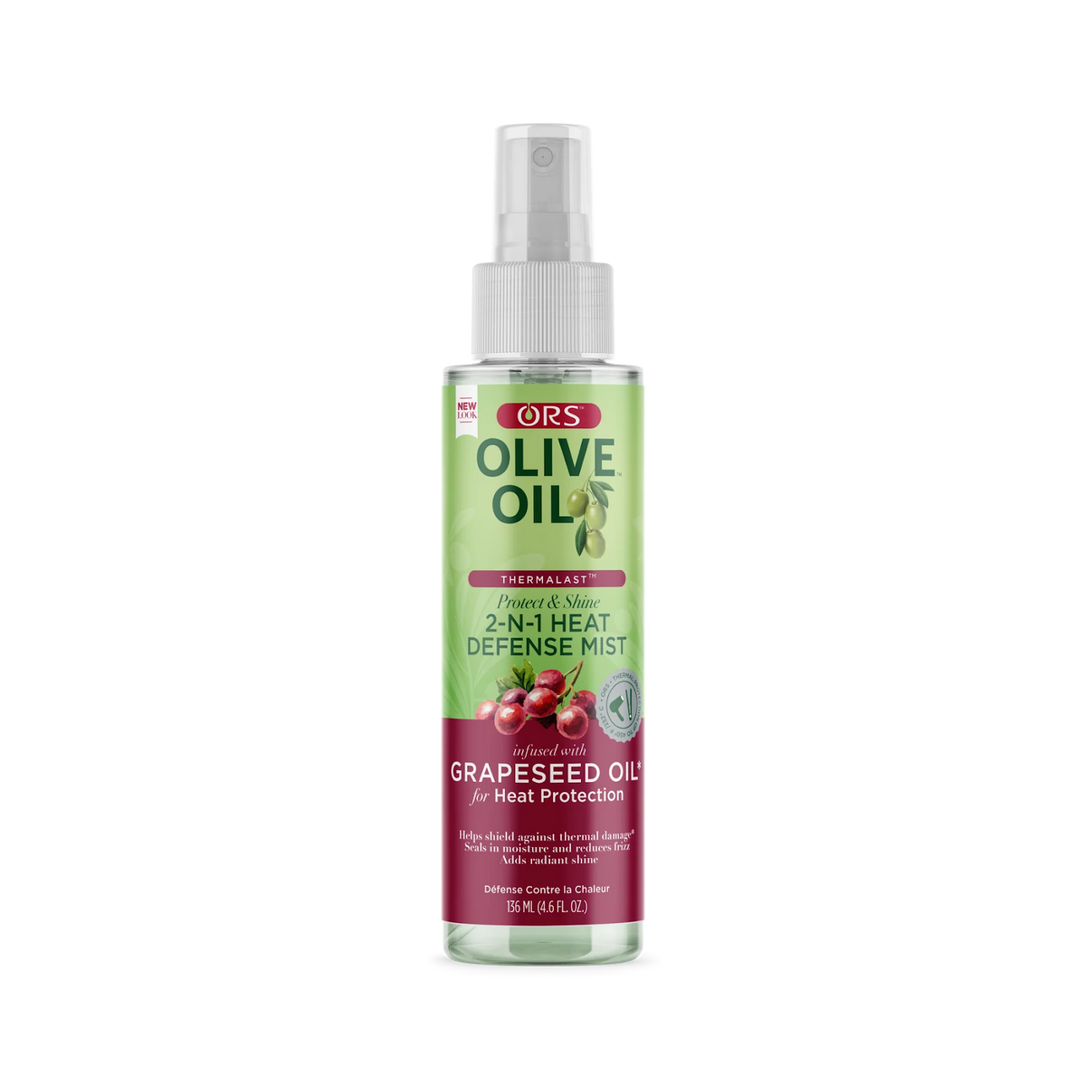 ORS Grapeseed Oil 2-n1 Shine Mist & Heat Defence 4.6oz