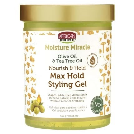 African Pride Moisture Miracle Olive & Tea Tree Gel 18oz