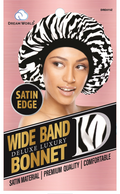 Dream World W-Wide Band Bonnet Satin Zebra #DRE073Z (Sold in Dozen)