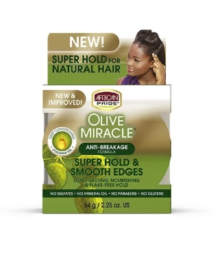 African Pride Olive Smooth Edges Control Gel 2.25 oz