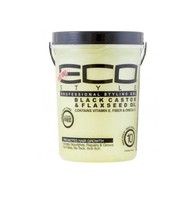 EcoStyler Styling Gel Black Castor & Flaxseed Oil 5 Lbs