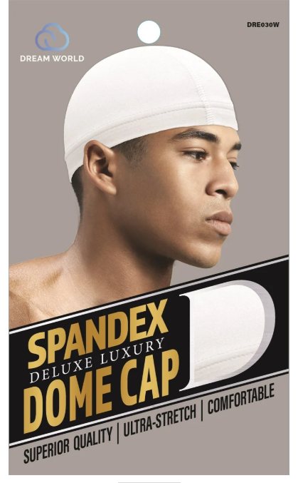 Dream World M-Dome Cap Sandex White #DRE030W (Sold in Dozen)