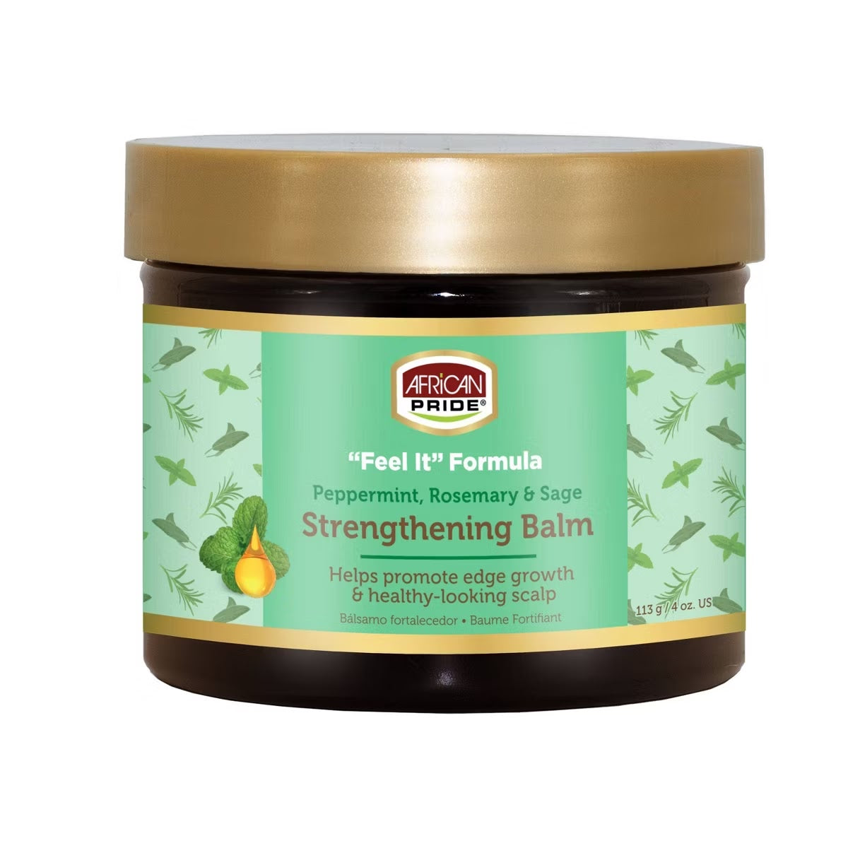 African Pride Peppermint & Rosemary Strengthening Balm 4oz