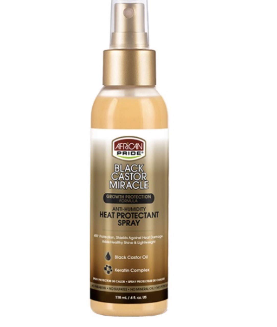 African Pride Black Castor Heat Protectant 4oz