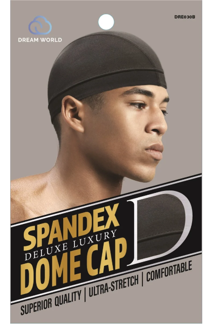 Dream World M-Dome Cap Sandex Black #DRE030B (Sold in Dozen)