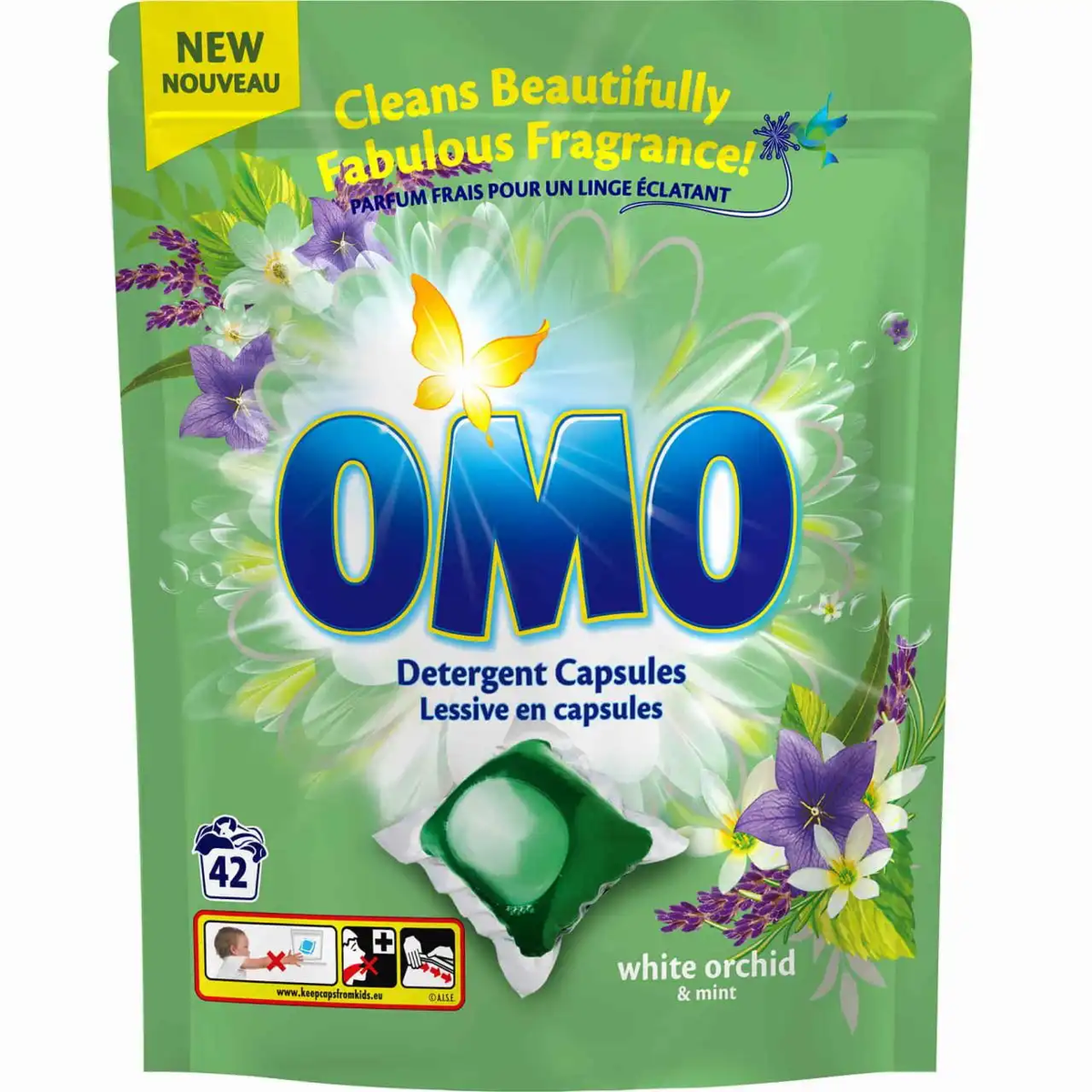 OMO Caps Flowery White Orchide Pack 42X20G