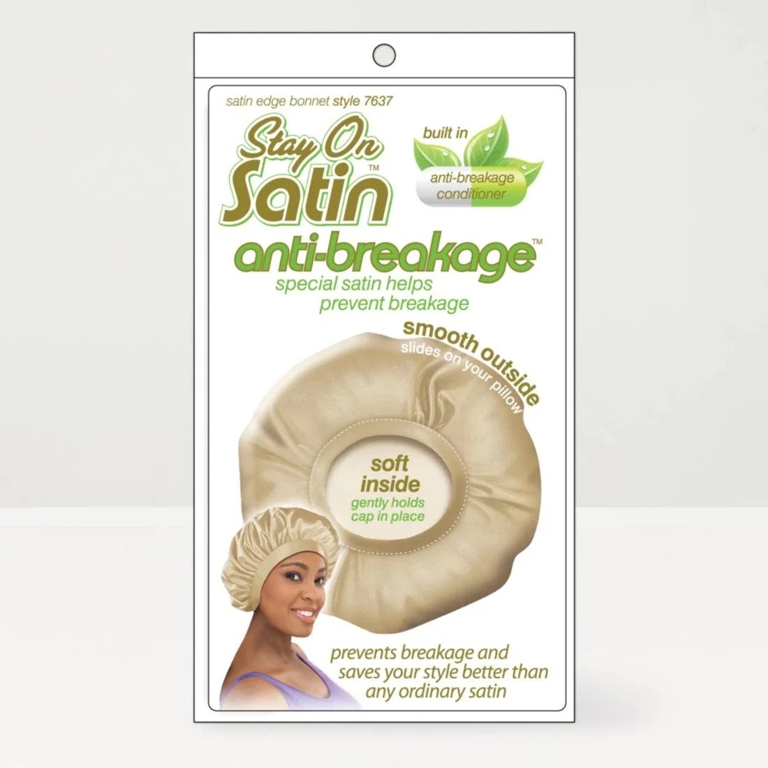 Stay On Satin #7637 Anti-Breakage Bonnet Large (12pcs pack)