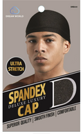 Dream World M-Spandex Cap Black #DRE031  (Sold in Dozen)