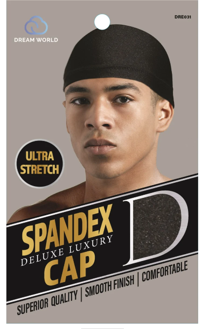 Dream World M-Spandex Cap Black #DRE031  (Sold in Dozen)