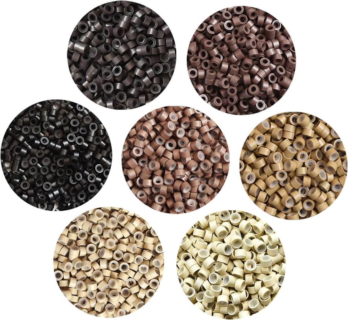 Micro Ring Silicon Brown 500pcs/Jar